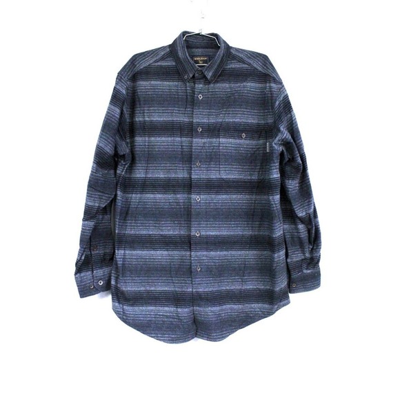 WooIrich Heather Chamois Vintage Flannel Shirt Mens L Camp 100% Cotton - Picture 1 of 7